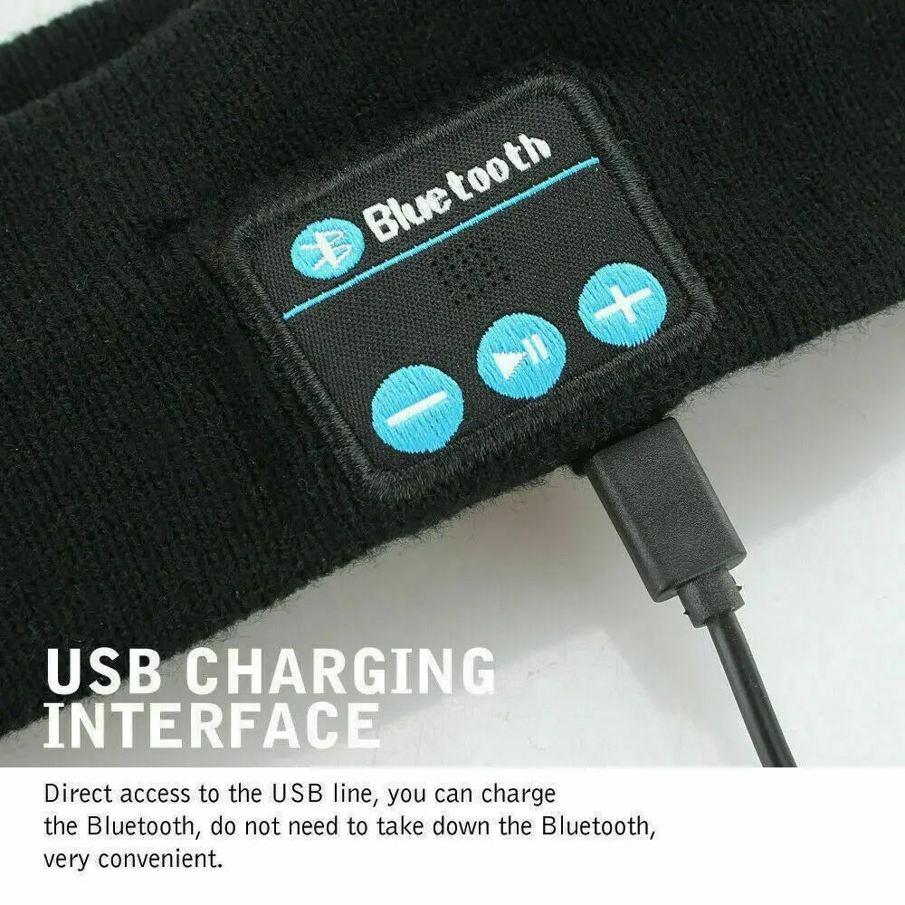 Bluetooth headband control buttons close-up view