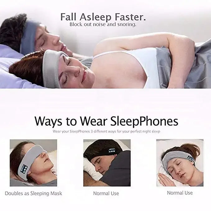 Wireless sleep headband with removable Bluetooth speakers