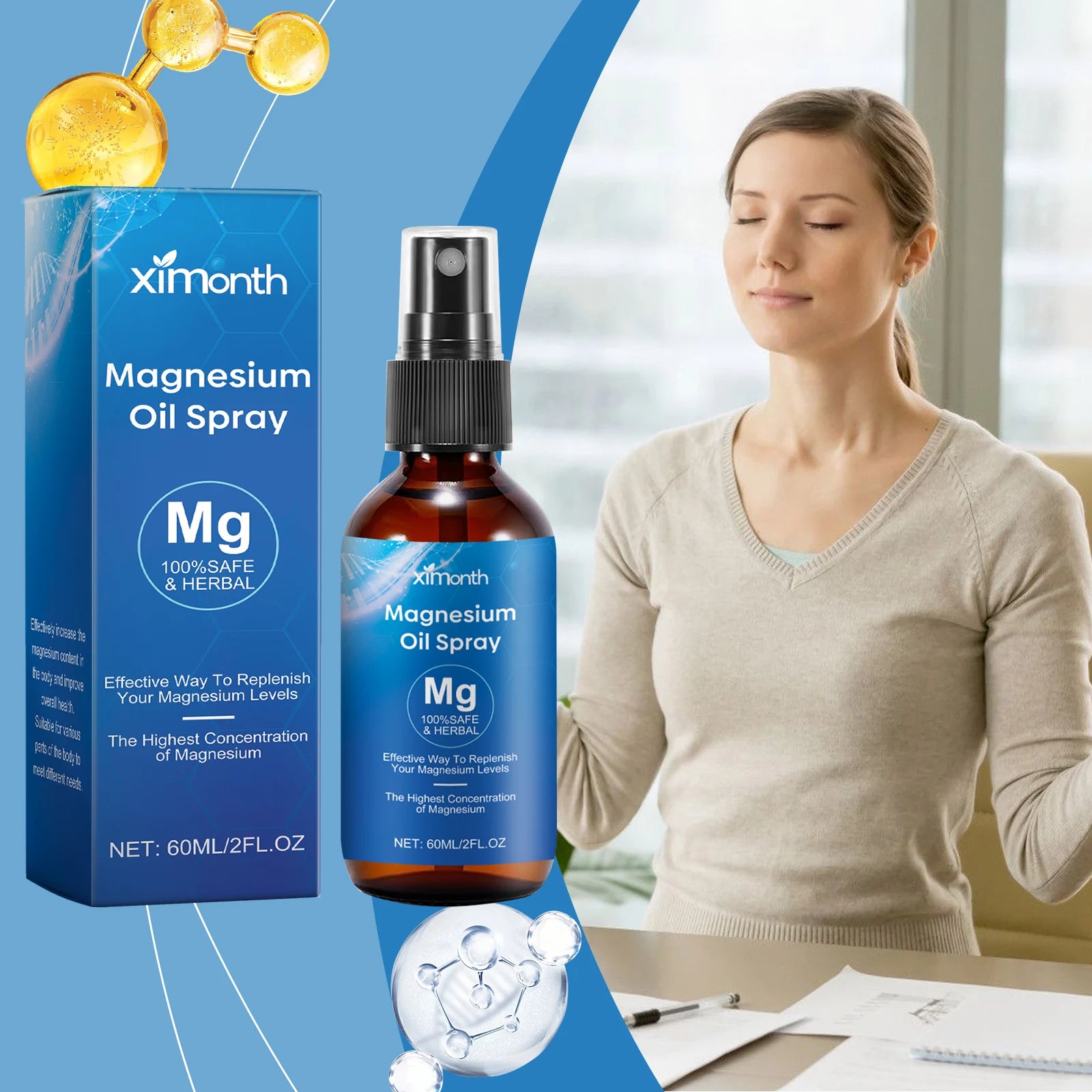 Magnesium Oil Spray 60ml - Natural Sleep & Muscle Relief